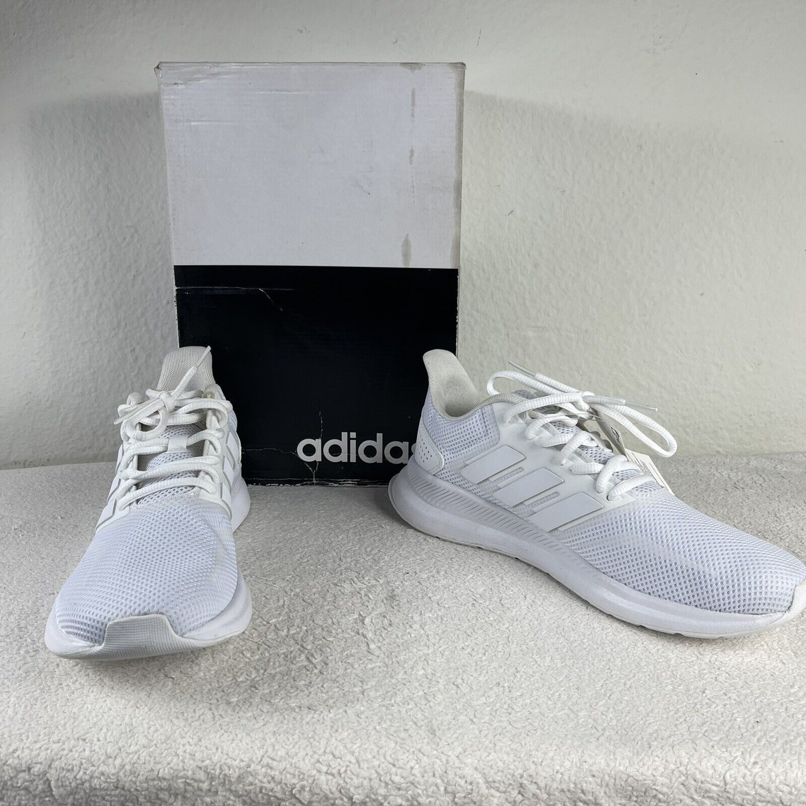 New Adidas Original Womens Run Falcon Cloud White F36215 Sz 8